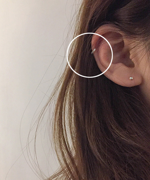 (silver925) tiny onetouch earring