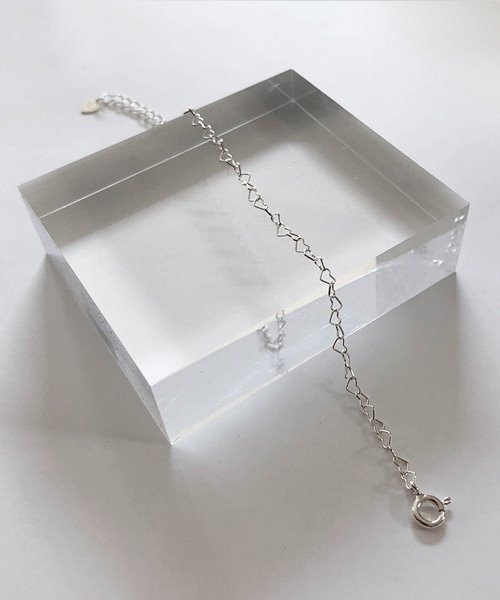 (silver925) heart bracelet