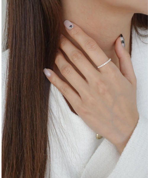 (silver 925) cubic wavy ring
