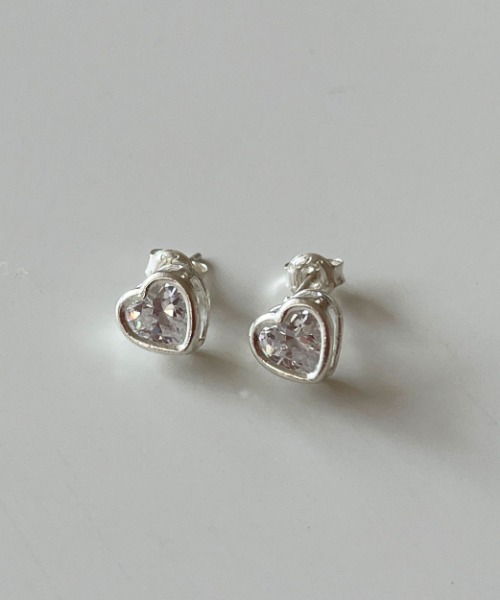 (silver 925) lovely heart earring
